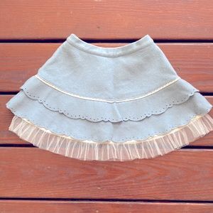 Janie & Jack blue scalloped skirt 4T